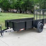 5×10 Utility Trailer with 18in Metal Sides 3500lb Axle