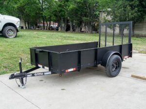 5×10 Utility Trailer with 18in Metal Sides 3500lb Axle