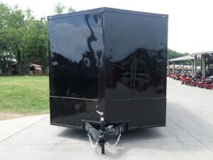 8.5×20 Black V-Nose Enclosed Trailer with Blackout Pkg (2) 5,200lb Axles - Image 2