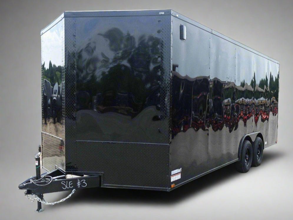8.5×20 Black V-Nose Enclosed Trailer with Blackout Pkg (2) 5,200lb Axles 8.5×20 Black V-Nose Enclosed Trailer with Blackout Pkg (2) 5,200lb Axles - Image 1