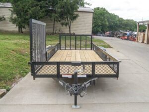 6.4×20 Utility Trailer with Side Gate and 18″ Mesh (2) 3,500lb Axles - Image 3
