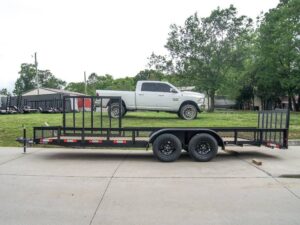 6.4×20 Utility Trailer with Side Gate and 18″ Mesh (2) 3,500lb Axles - Image 4