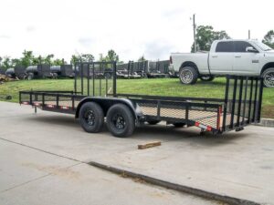 6.4×20 Utility Trailer with Side Gate and 18″ Mesh (2) 3,500lb Axles - Image 5