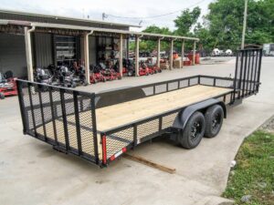 6.4×20 Utility Trailer with Side Gate and 18″ Mesh (2) 3,500lb Axles - Image 7