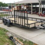 6.4×20 Utility Trailer with Side Gate and 18″ Mesh (2) 3,500lb Axles
