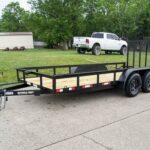 6.4×16 Straight Deck Utility Trailer (2) 3500lb Axles