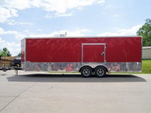 Custom Red 8.5×24 Enclosed Trailer (2) 5200lb Axles ATP Floor Storage - Image 4
