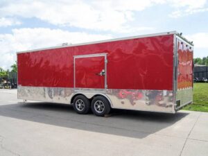 Custom Red 8.5×24 Enclosed Trailer (2) 5200lb Axles ATP Floor Storage - Image 3