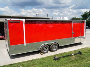 Custom Red 8.5×24 Enclosed Trailer (2) 5200lb Axles ATP Floor Storage - Image 6
