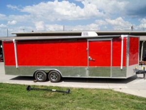 Custom Red 8.5×24 Enclosed Trailer (2) 5200lb Axles ATP Floor Storage - Image 8