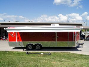Custom Red 8.5×24 Enclosed Trailer (2) 5200lb Axles ATP Floor Storage - Image 5