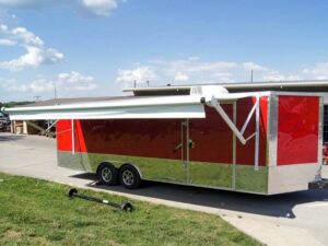 Custom Red 8.5×24 Enclosed Trailer (2) 5200lb Axles ATP Floor Storage - Image 7