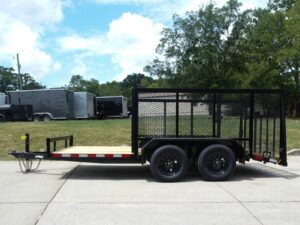 6.4×14 Dovetail Utility Open Deck Trailer (2) 3500 Axles Porta Potty and Portable Restroom - Image 3
