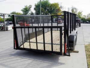 6.4×14 Dovetail Utility Trailer 4ft Mesh (2) 3500lb Axles - Image 4