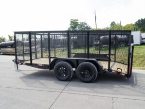 6.4×14 Dovetail Utility Trailer 4ft Mesh (2) 3500lb Axles - Image 6
