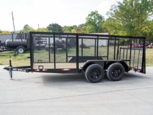 6.4×14 Dovetail Utility Trailer 4ft Mesh (2) 3500lb Axles - Image 7