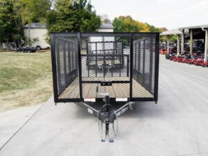 6.4×14 Dovetail Utility Trailer 4ft Mesh (2) 3500lb Axles - Image 2