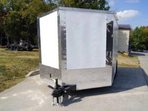 8.5×14 V-Nose Enclosed Trailer – Diamond Plate Floor Storage - Image 2