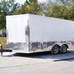 8.5×14 V-Nose Enclosed Trailer – Diamond Plate Floor Storage