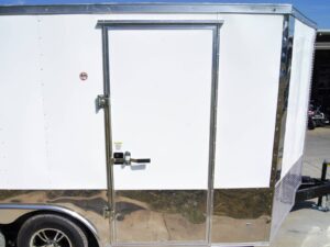8.5×14 V-Nose Enclosed Trailer – Diamond Plate Floor Storage - Image 9