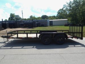 7×16 Utility Trailer Dovetail Powder Coated (2) 3,500lb Axles 7K GVWR - Image 3