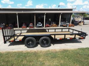 7×16 Utility Trailer Dovetail Powder Coated (2) 3,500lb Axles 7K GVWR - Image 7