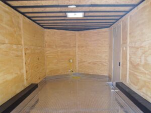 8.5×14 V-Nose Enclosed Trailer – Diamond Plate Floor Storage - Image 16