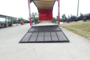 Enclosed Trailer 7′ X 20′ Red Hybrid Motorcycle Event With Roof - Image 10