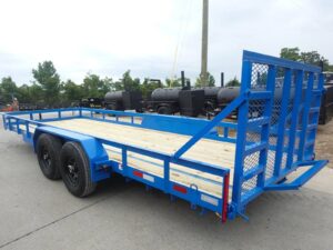 7×20 Heavy Duty Blue Straight Deck Utility Trailer (2) 5,200lb Axles with Brakes - Image 7