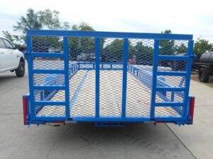 7×20 Heavy Duty Blue Straight Deck Utility Trailer (2) 5,200lb Axles with Brakes - Image 9