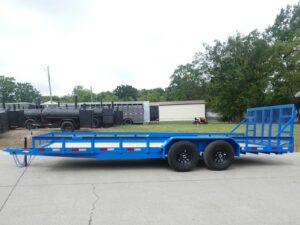 7×20 Heavy Duty Blue Straight Deck Utility Trailer (2) 5,200lb Axles with Brakes - Image 4