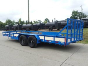 7×20 Heavy Duty Blue Straight Deck Utility Trailer (2) 5,200lb Axles with Brakes - Image 5