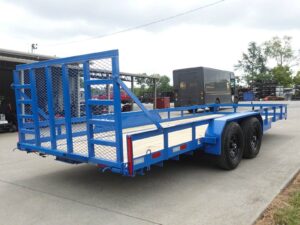7×20 Heavy Duty Blue Straight Deck Utility Trailer (2) 5,200lb Axles with Brakes - Image 10