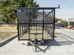 7×18 Tandem axle 2-3500lb Utility Trailer 6ft Mesh Sides with Ladder Racks 7K GVWR - Image 2