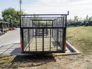 7×18 Tandem axle 2-3500lb Utility Trailer 6ft Mesh Sides with Ladder Racks 7K GVWR - Image 5