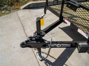 7×18 Tandem axle 2-3500lb Utility Trailer 6ft Mesh Sides with Ladder Racks 7K GVWR - Image 9