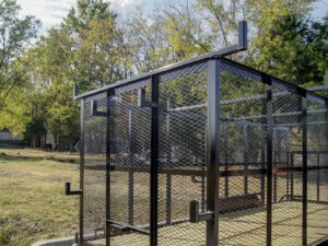 7×18 Tandem axle 2-3500lb Utility Trailer 6ft Mesh Sides with Ladder Racks 7K GVWR - Image 11