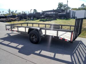 7×14 Dovetail Utility Trailer 3,500lb Axle with Brake - Image 4