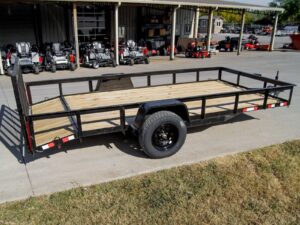 7×14 Dovetail Utility Trailer 3,500lb Axle with Brake - Image 6
