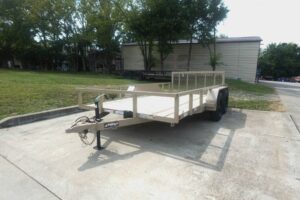 7×14 Straight Deck Tube Top Utility Trailer (2) 3,500lb Axles