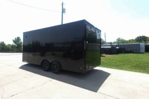 8.5×18 Black V-Nose Enclosed Trailer with Blackout Package (2) 3,500lb Axles - Image 7