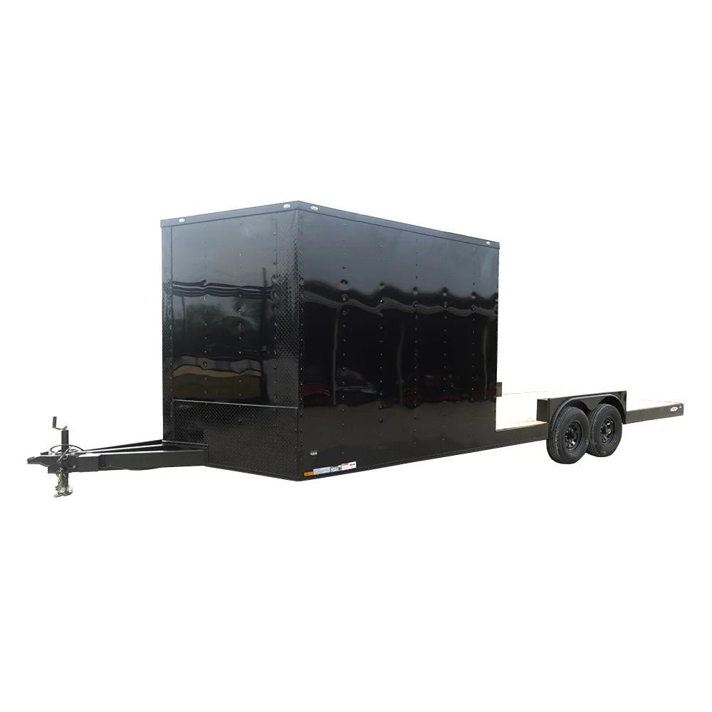 8.5×24 Hybrid Enclosed Trailer V-Nose (2) 7,000lb Axles Storage 8.5×24 Hybrid Enclosed Trailer V-Nose (2) 7,000lb Axles Storage - Image 1