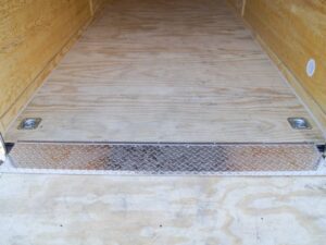6×14 White Slant Top V-Nose Enclosed Trailer 3,500lb Axle - Image 9