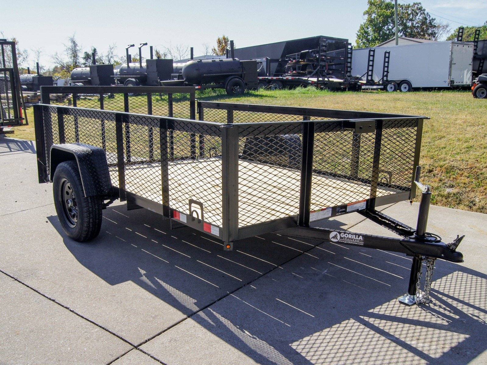 6.4×10 Dovetail Utility Trailer with 2ft Mesh Sides 3,500lb Axle 6.4×10 Dovetail Utility Trailer with 2ft Mesh Sides 3,500lb Axle - Image 1