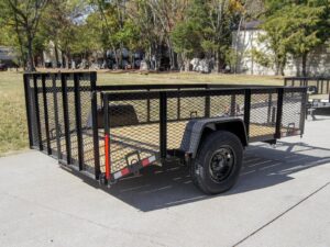 6.4×10 Dovetail Utility Trailer with 2ft Mesh Sides 3,500lb Axle - Image 4