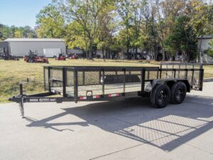 6.4×16 Dovetail Utility Trailer 2ft Mesh (2) 3500lb Axles 7K GVWR - Image 2