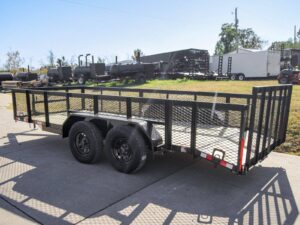 6.4×16 Dovetail Utility Trailer 2ft Mesh (2) 3500lb Axles 7K GVWR - Image 5
