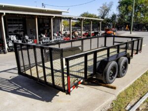 6.4×16 Dovetail Utility Trailer 2ft Mesh (2) 3500lb Axles 7K GVWR - Image 7