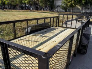 6.4×16 Dovetail Utility Trailer 2ft Mesh (2) 3500lb Axles 7K GVWR - Image 14