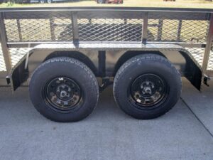 6.4×16 Dovetail Utility Trailer 2ft Mesh (2) 3500lb Axles 7K GVWR - Image 15